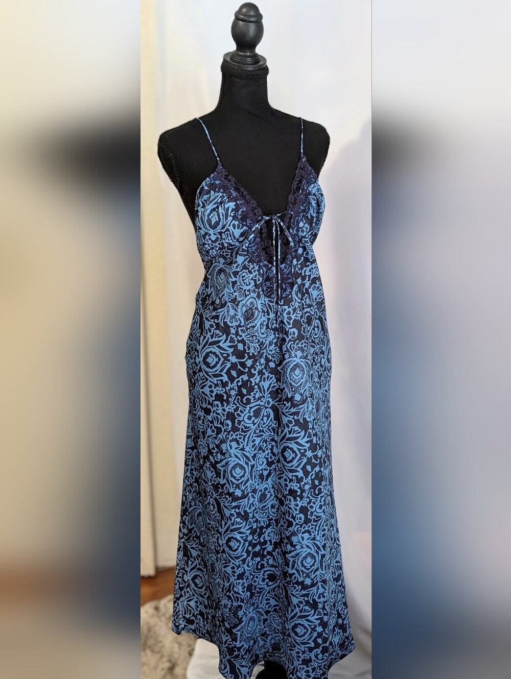 NWT Free People Someone Like You Midi Slip Dress Blue Size Small